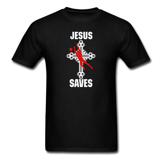 Jesus Saves Tee Black - black