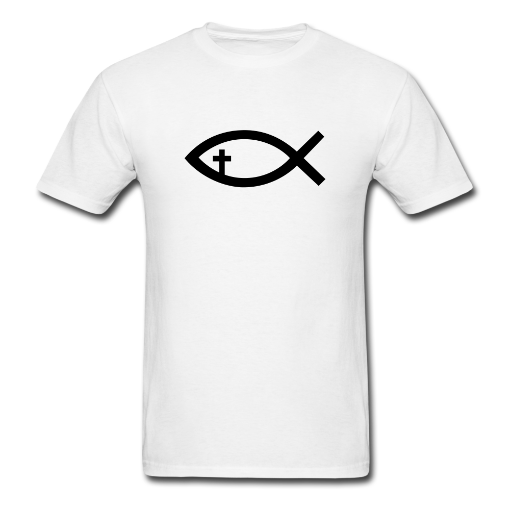 Cross Fish Tee - white