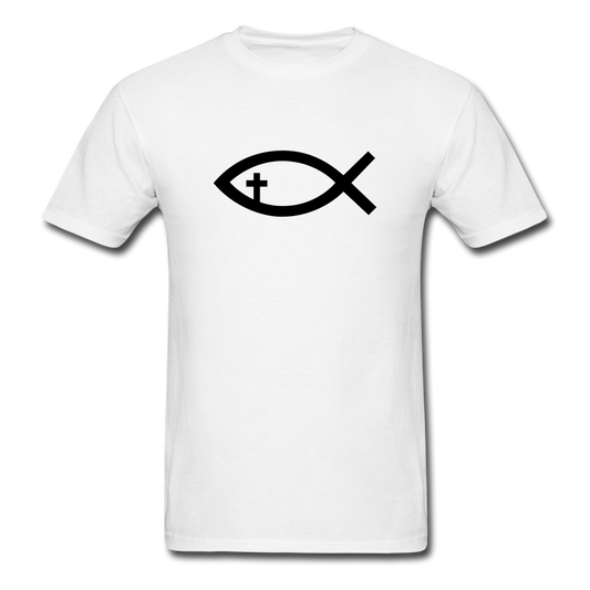 Cross Fish Tee - white