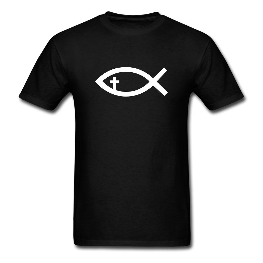 Cross Fish Tee Black - black