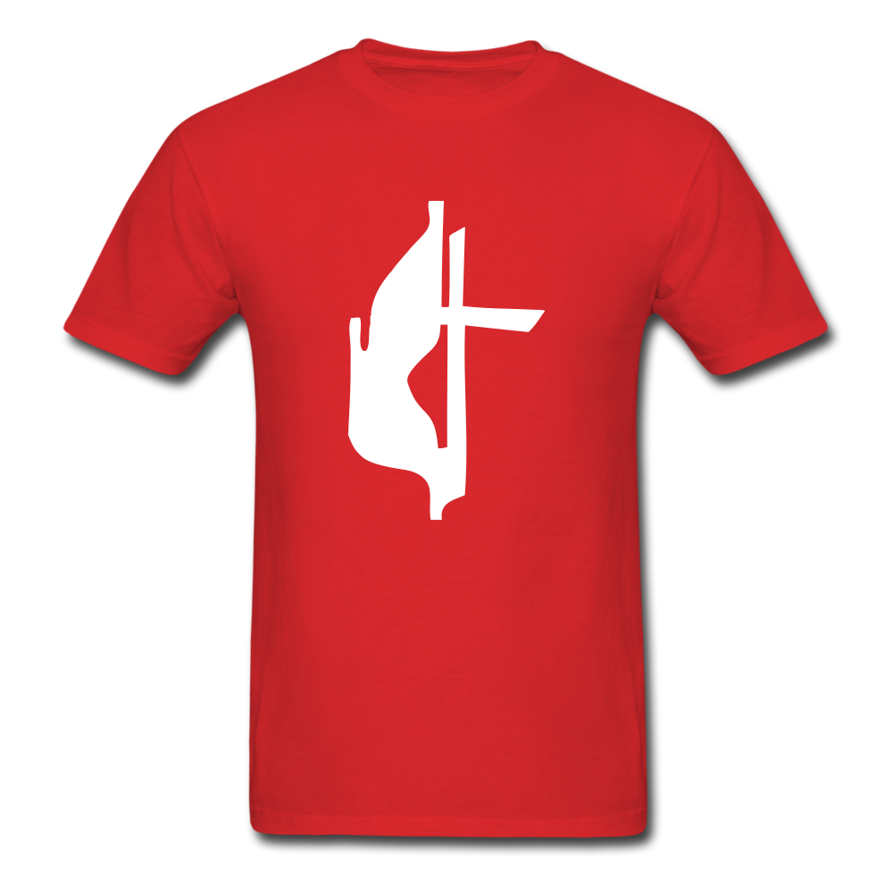 Methodist Cross Tee Dark - red
