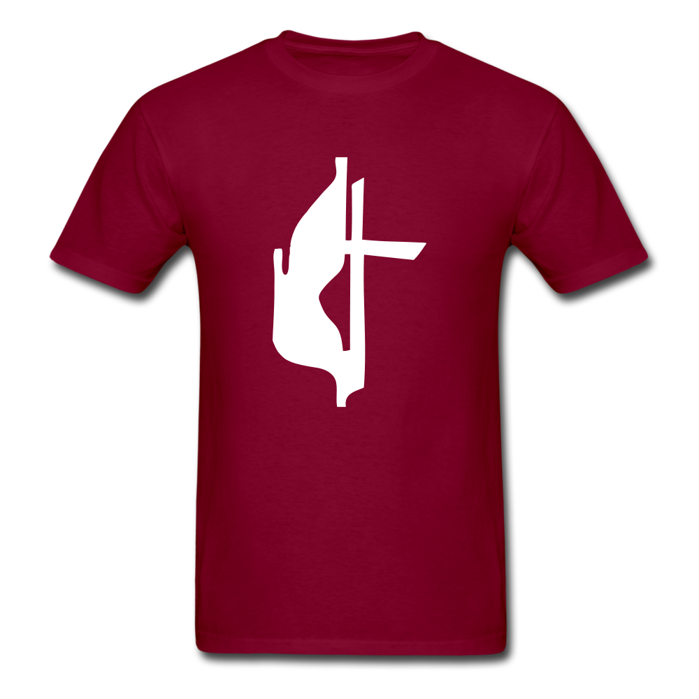 Methodist Cross Tee Dark - burgundy