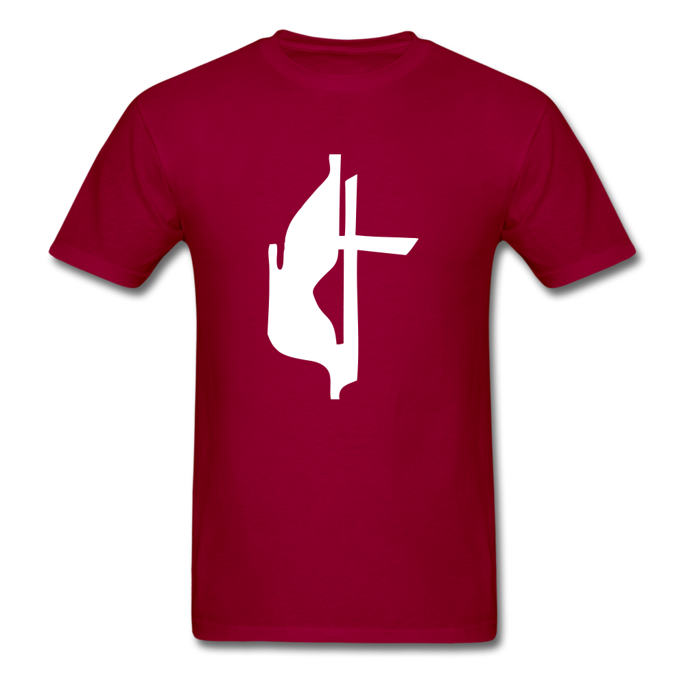 Methodist Cross Tee Dark - dark red
