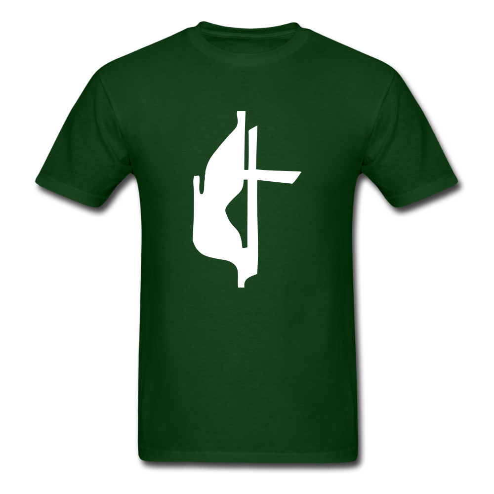 Methodist Cross Tee Dark - forest green