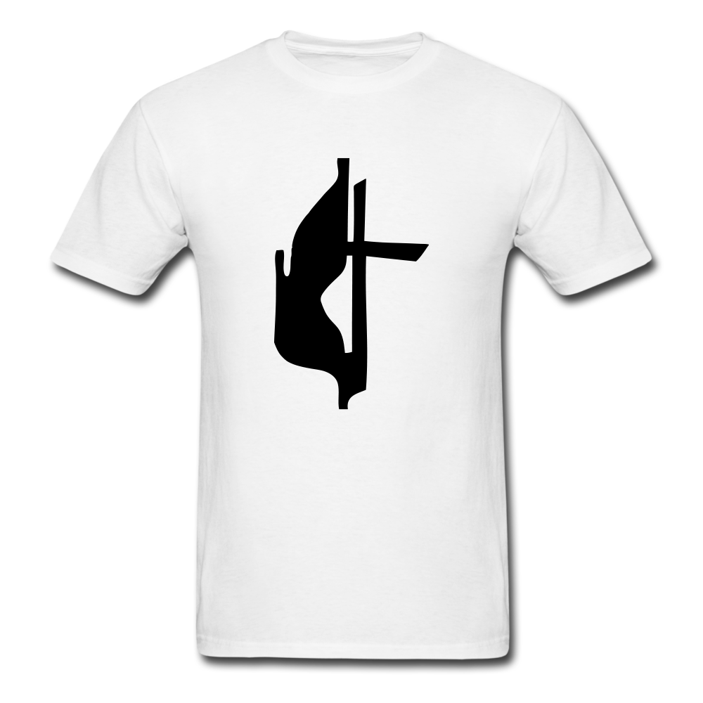 Methodist Cross Tee Bright - white