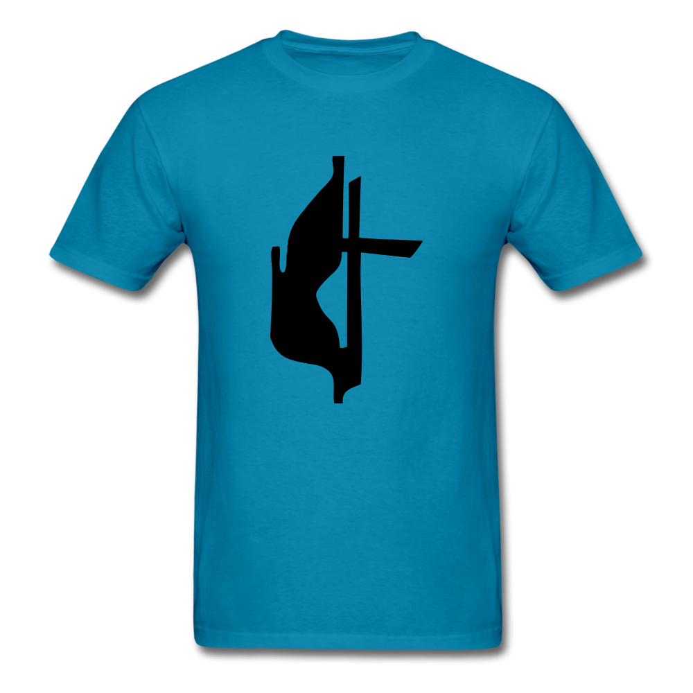 Methodist Cross Tee Bright - turquoise