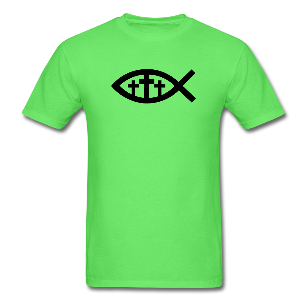 Three Crosses Tee Bright - kiwi