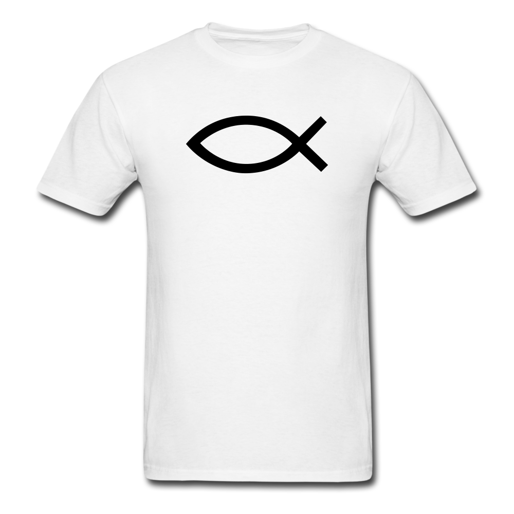 Blank Jesus Fish Bright - white
