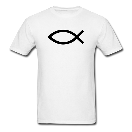 Blank Jesus Fish Bright - white