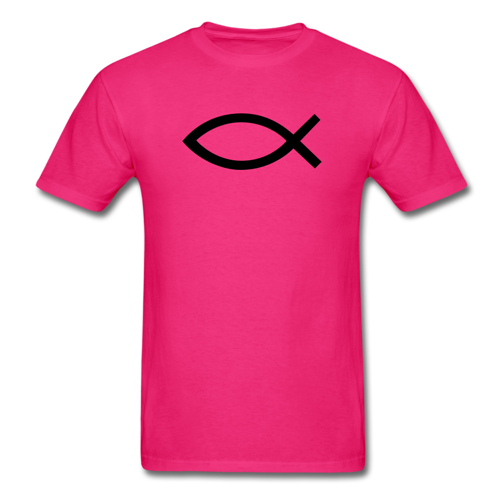 Blank Jesus Fish Bright - fuchsia