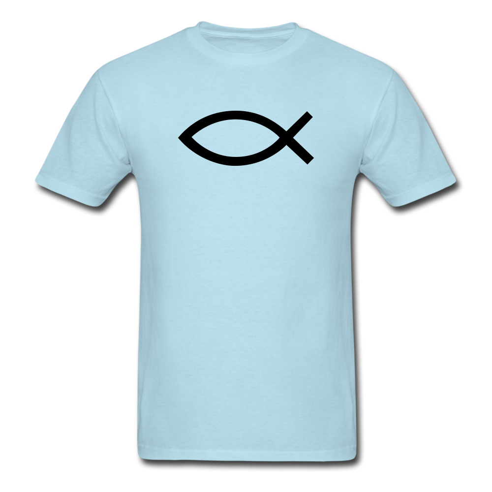 Blank Jesus Fish Bright - powder blue
