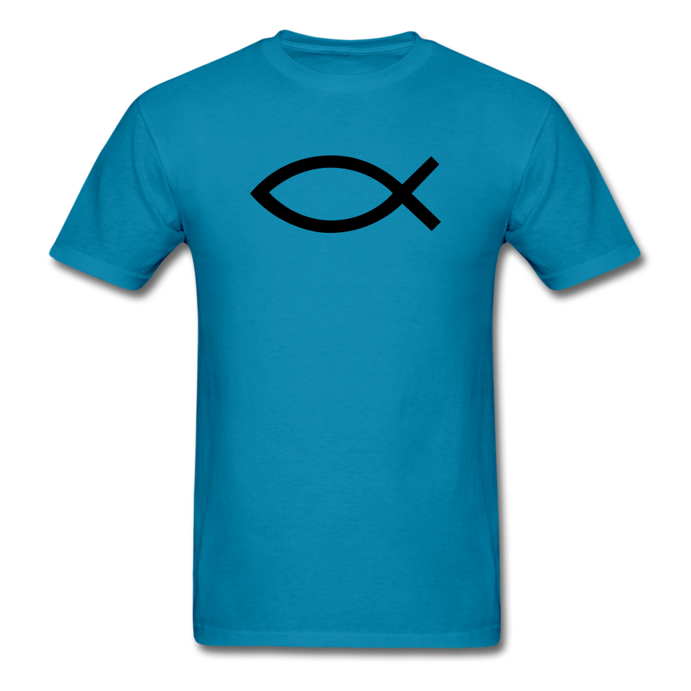 Blank Jesus Fish Bright - turquoise