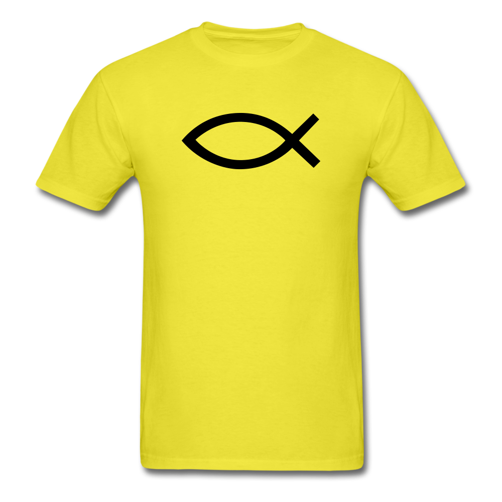 Blank Jesus Fish Bright - yellow