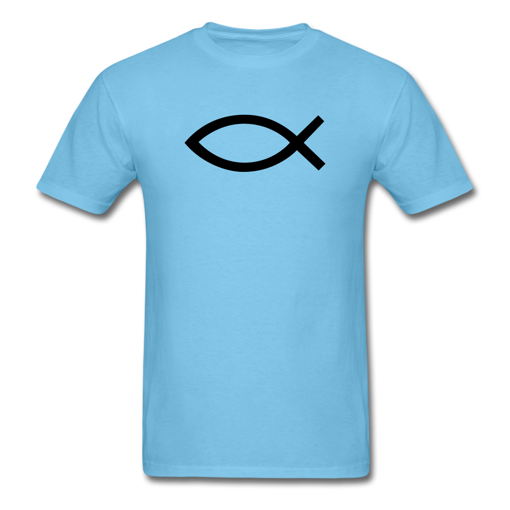 Blank Jesus Fish Bright - aquatic blue