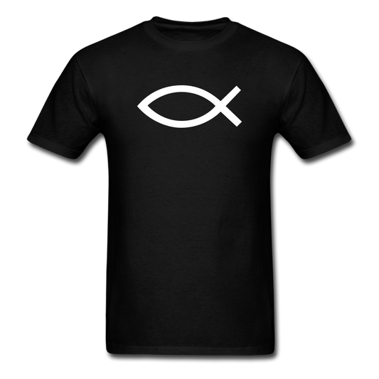 Blank Jesus Fish Dark - black