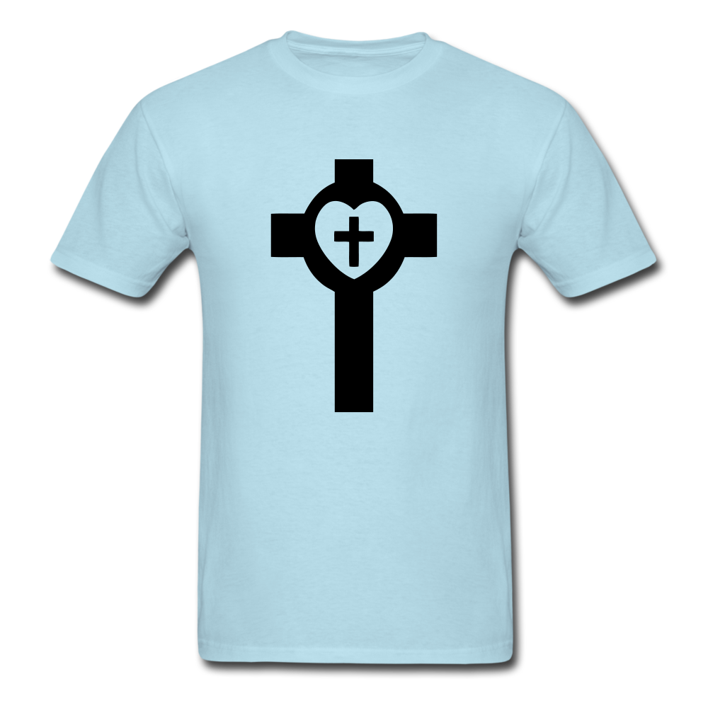 Lutheran Cross Tee Bright - powder blue