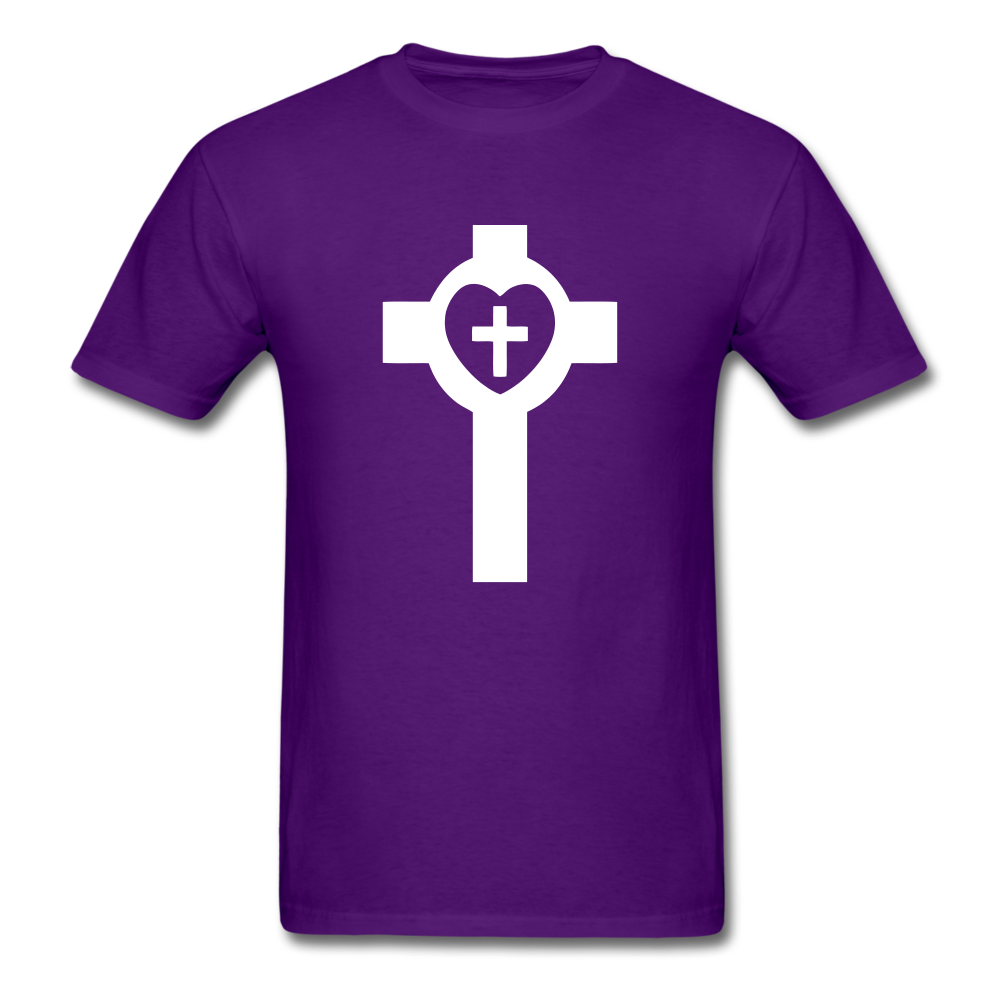 Lutheran Cross tee Dark - purple