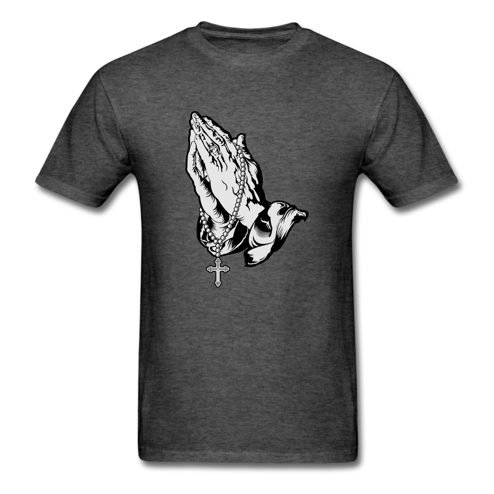 Praying Hands Mineral Tee - heather black