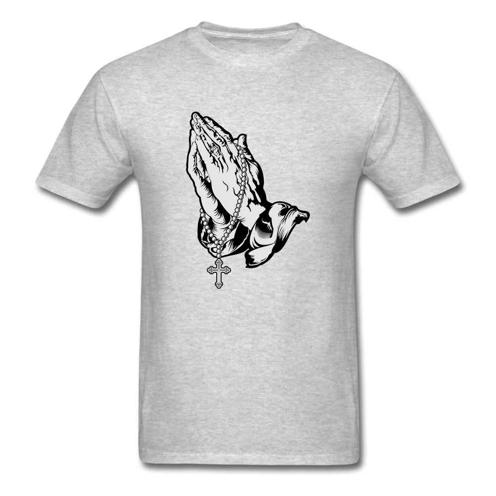 Praying Hands Mineral Tee - heather gray