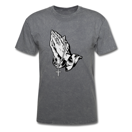 Praying Hands Mineral Tee - mineral charcoal gray