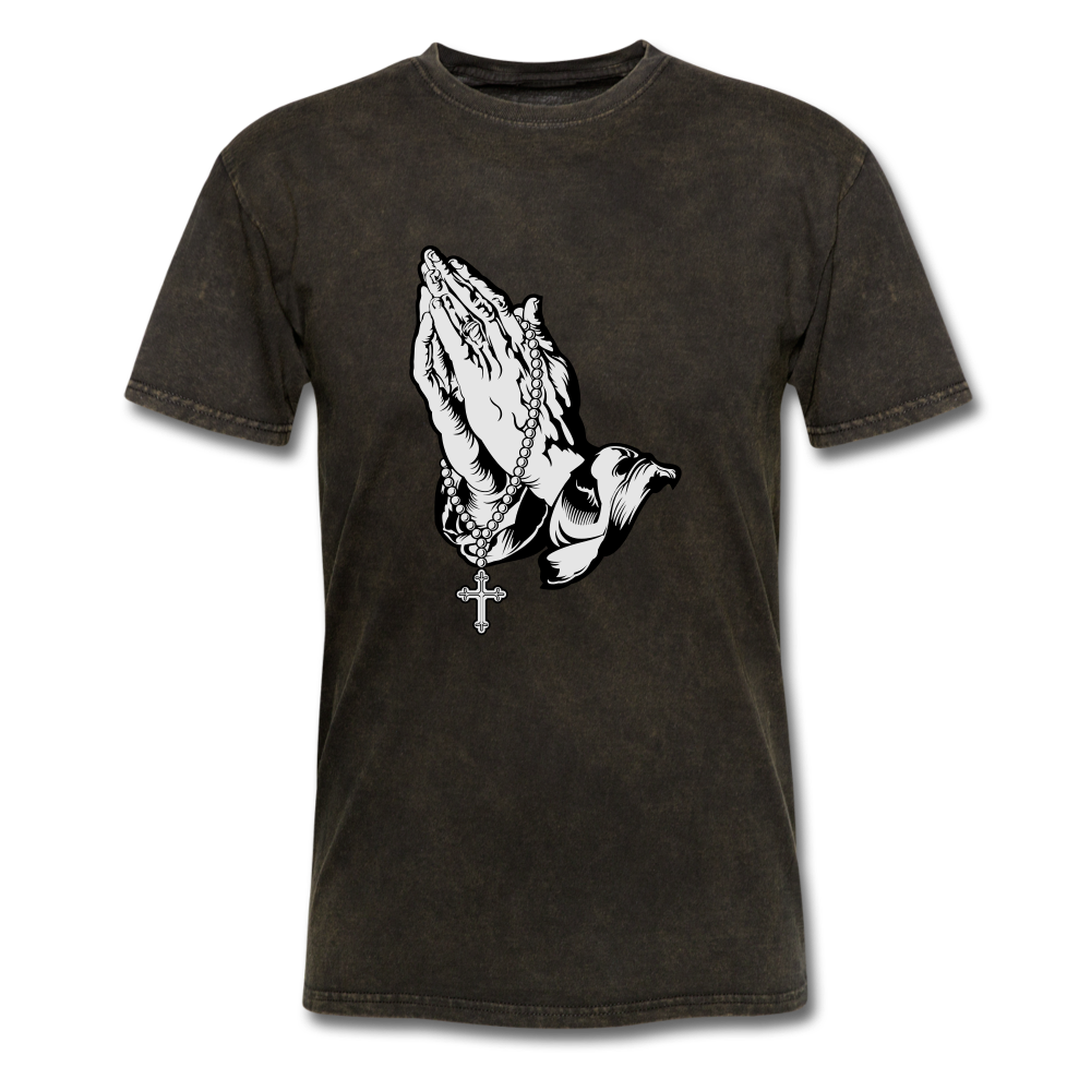 Praying Hands Mineral Tee - mineral black