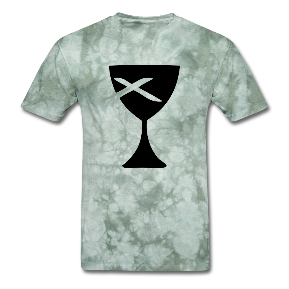 Communion Cup Mineral Tee - military green tie dye
