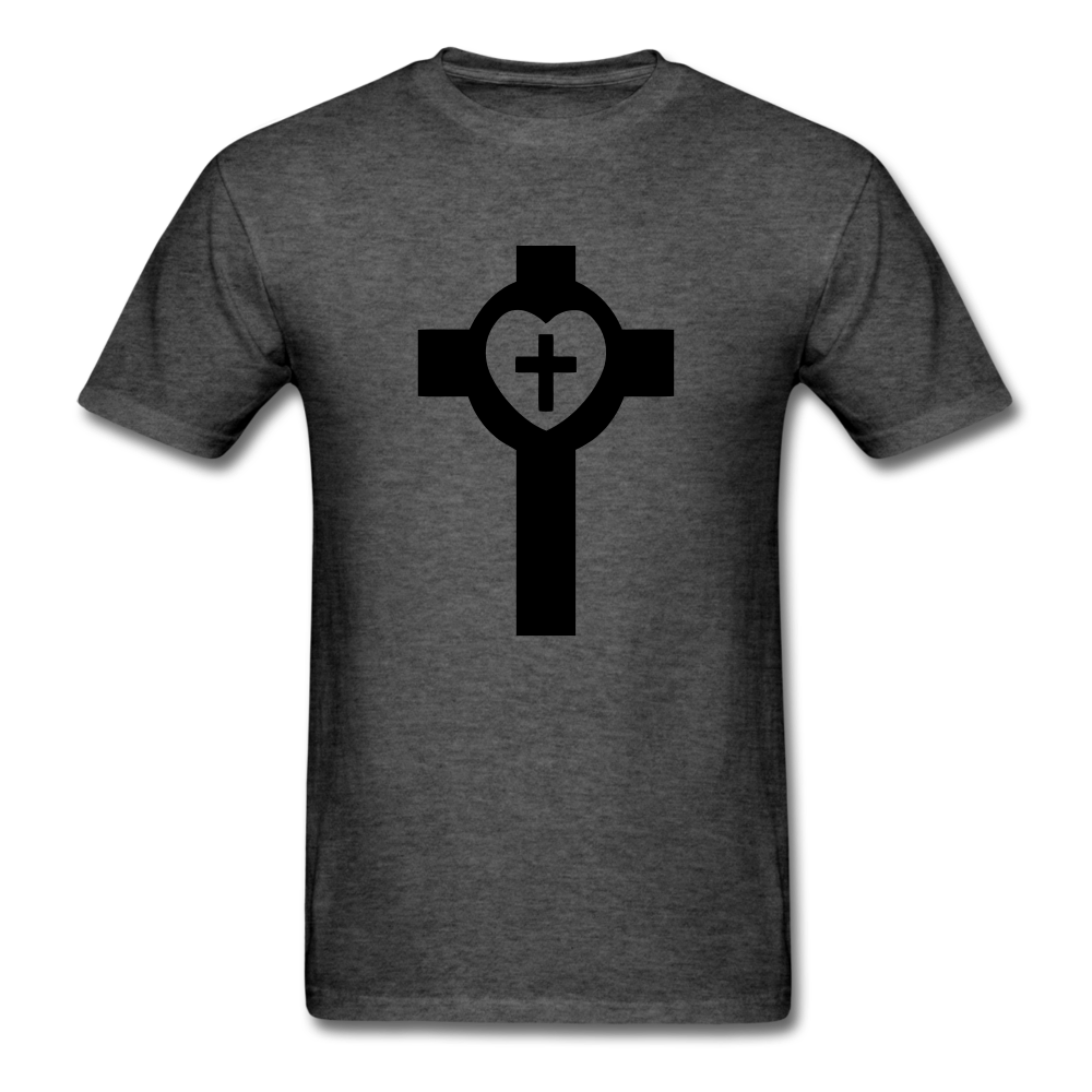 Lutheran Cross Mineral Tee - heather black