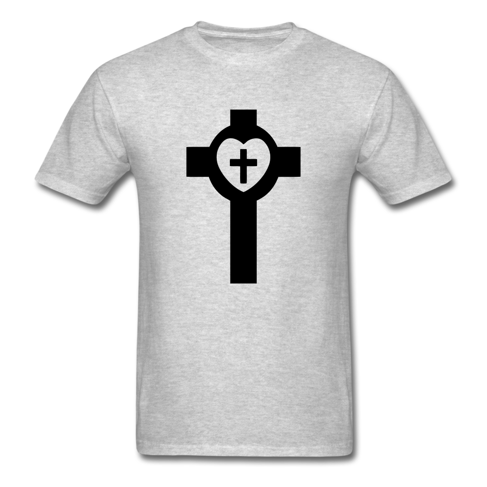 Lutheran Cross Mineral Tee - heather gray