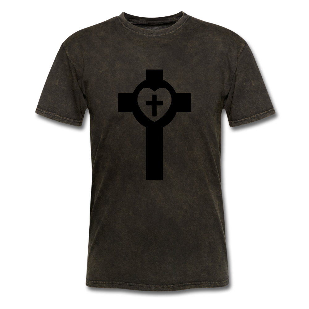 Lutheran Cross Mineral Tee - mineral black