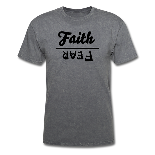Faith over Fear Mineral Tee - mineral charcoal gray