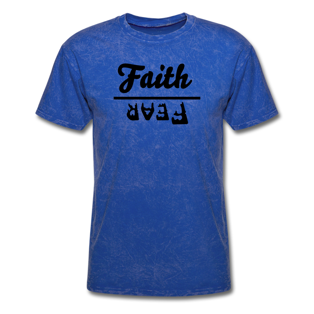 Faith over Fear Mineral Tee - mineral royal