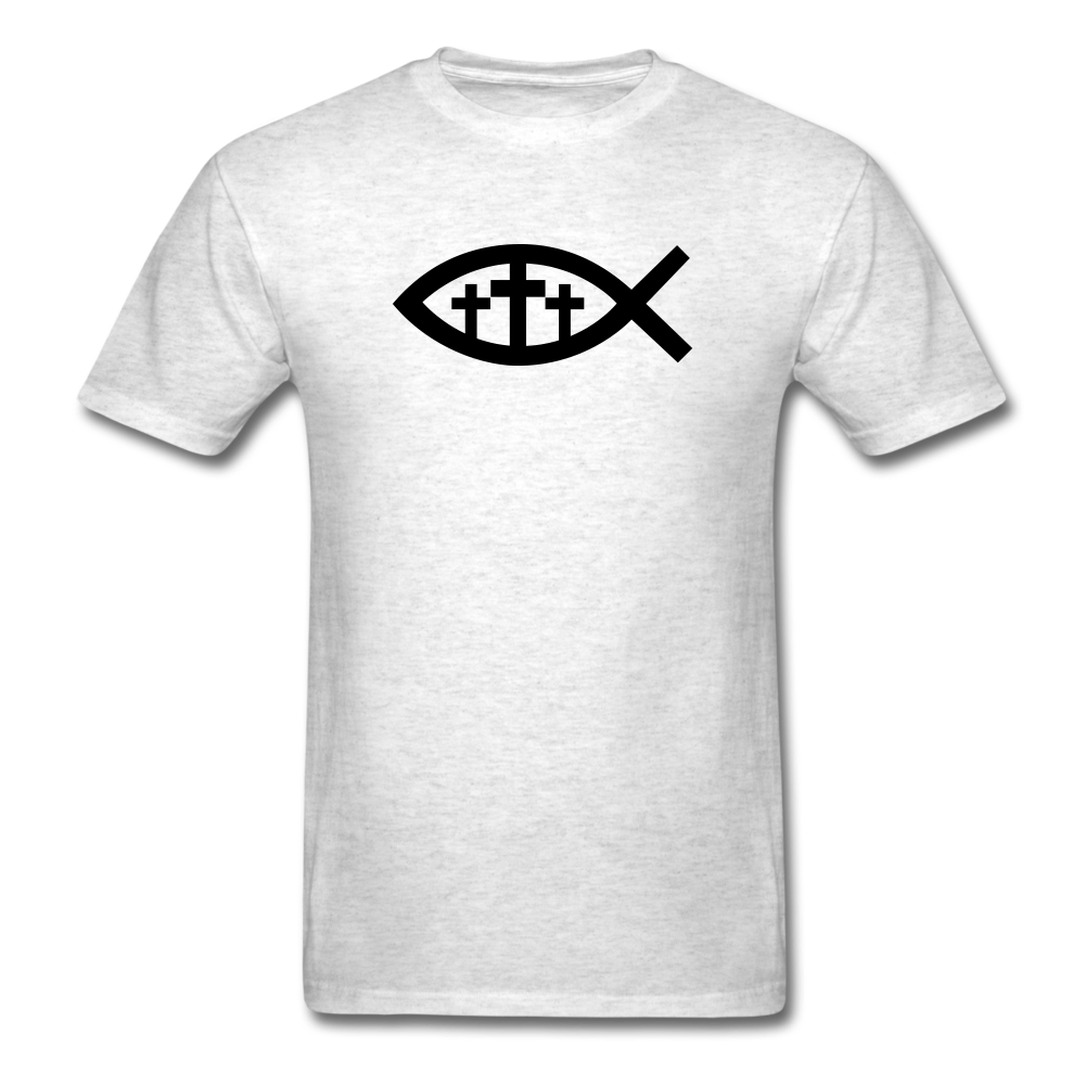 Three Crosses Mineral Tee - light heather gray