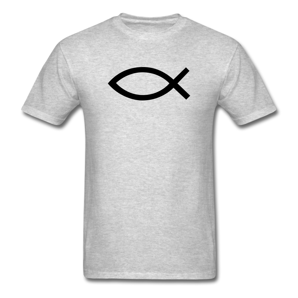 Blank Jesus Fish Mineral Tee - heather gray