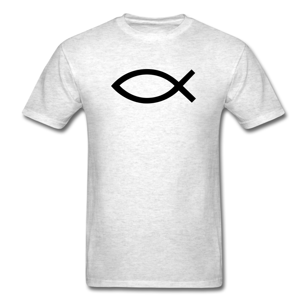 Blank Jesus Fish Mineral Tee - light heather gray