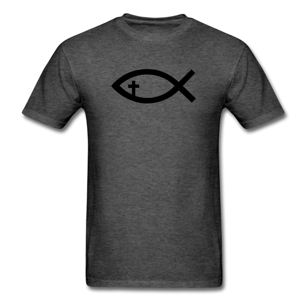 Cross Fish Mineral Tee - heather black