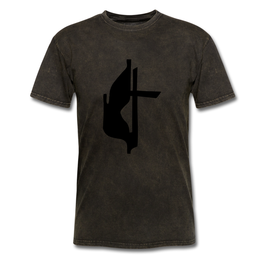 Methodist Cross Mineral Tee - mineral black