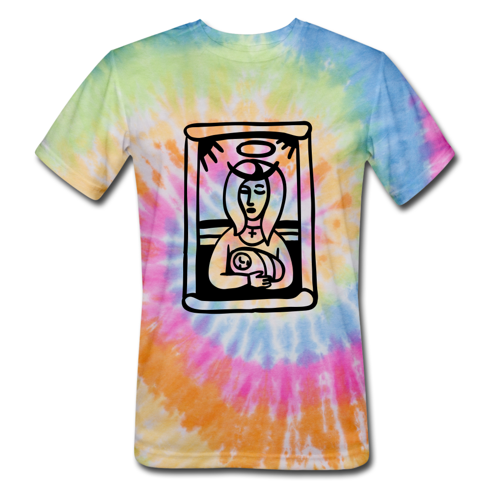 Mother Mary Tie Dye Tee - rainbow