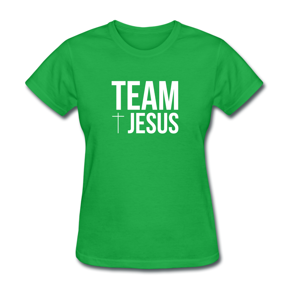Team Jesus Women's Tee Dark - bright green