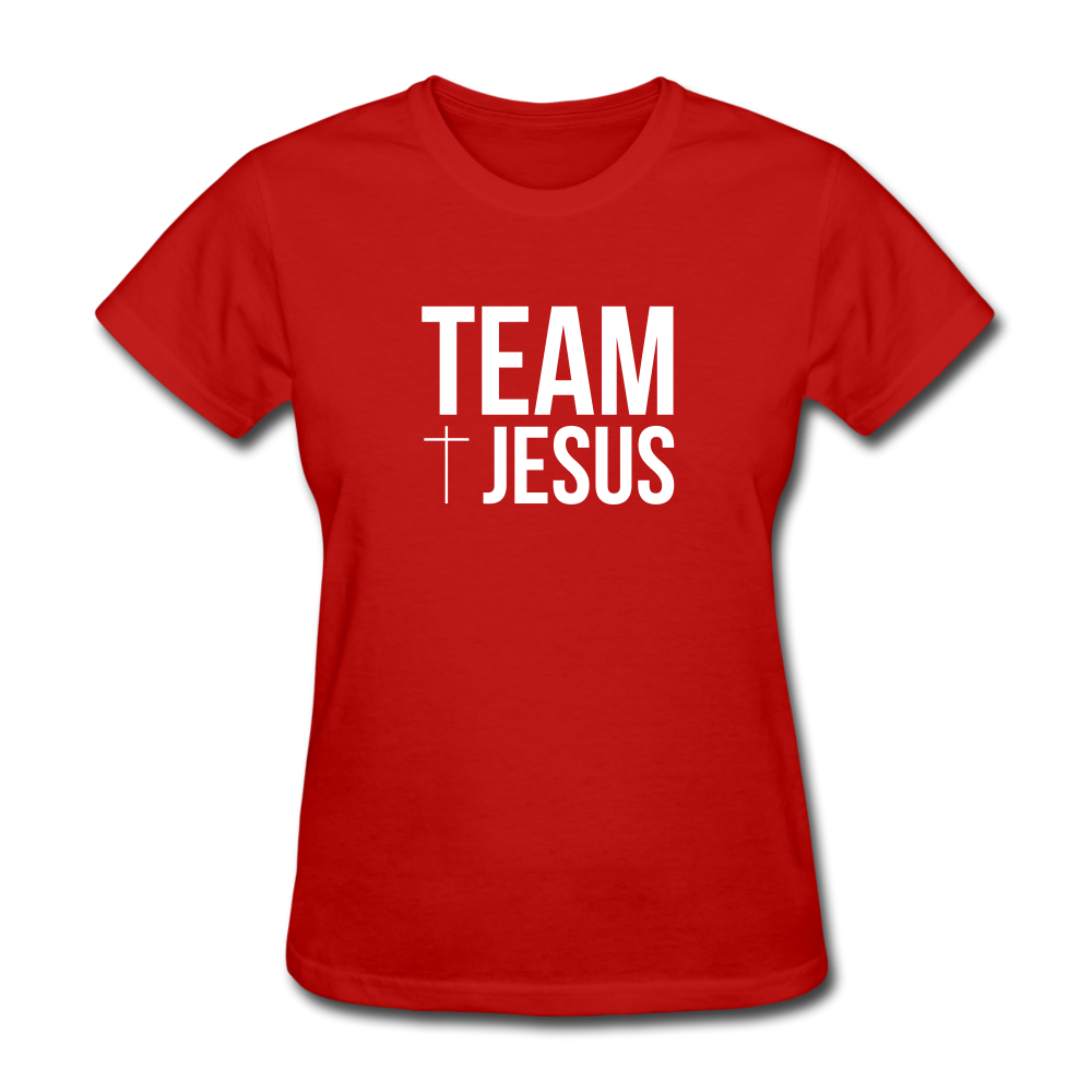 Team Jesus Women's Tee Dark - red