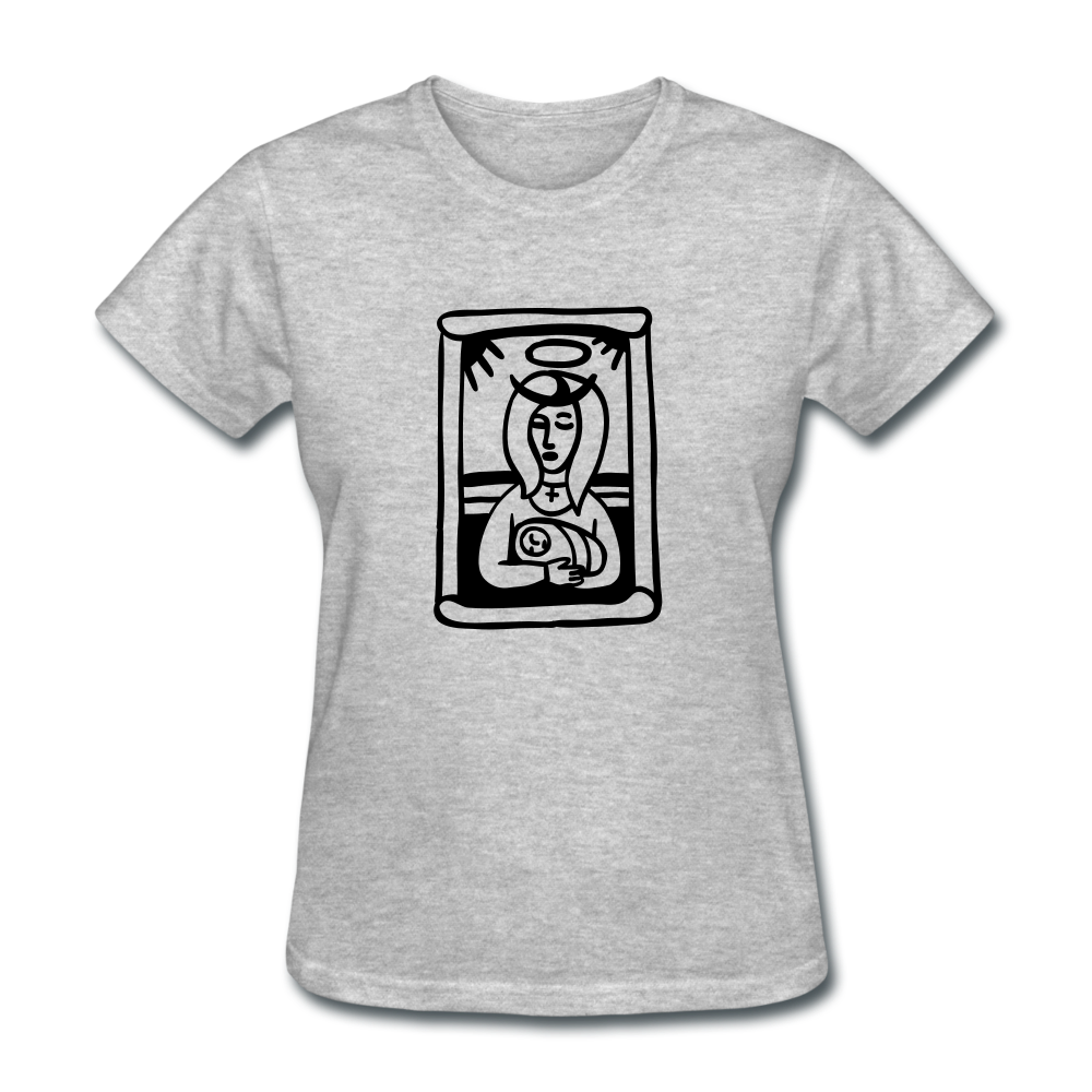 Mother Mary Women's Tee Bright Heather - heather gray
