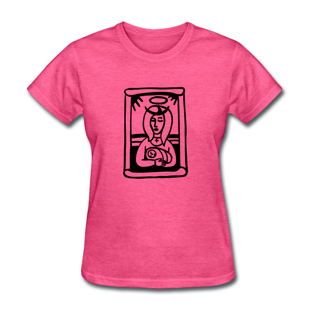 Mother Mary Women's Tee Bright Heather - heather pink
