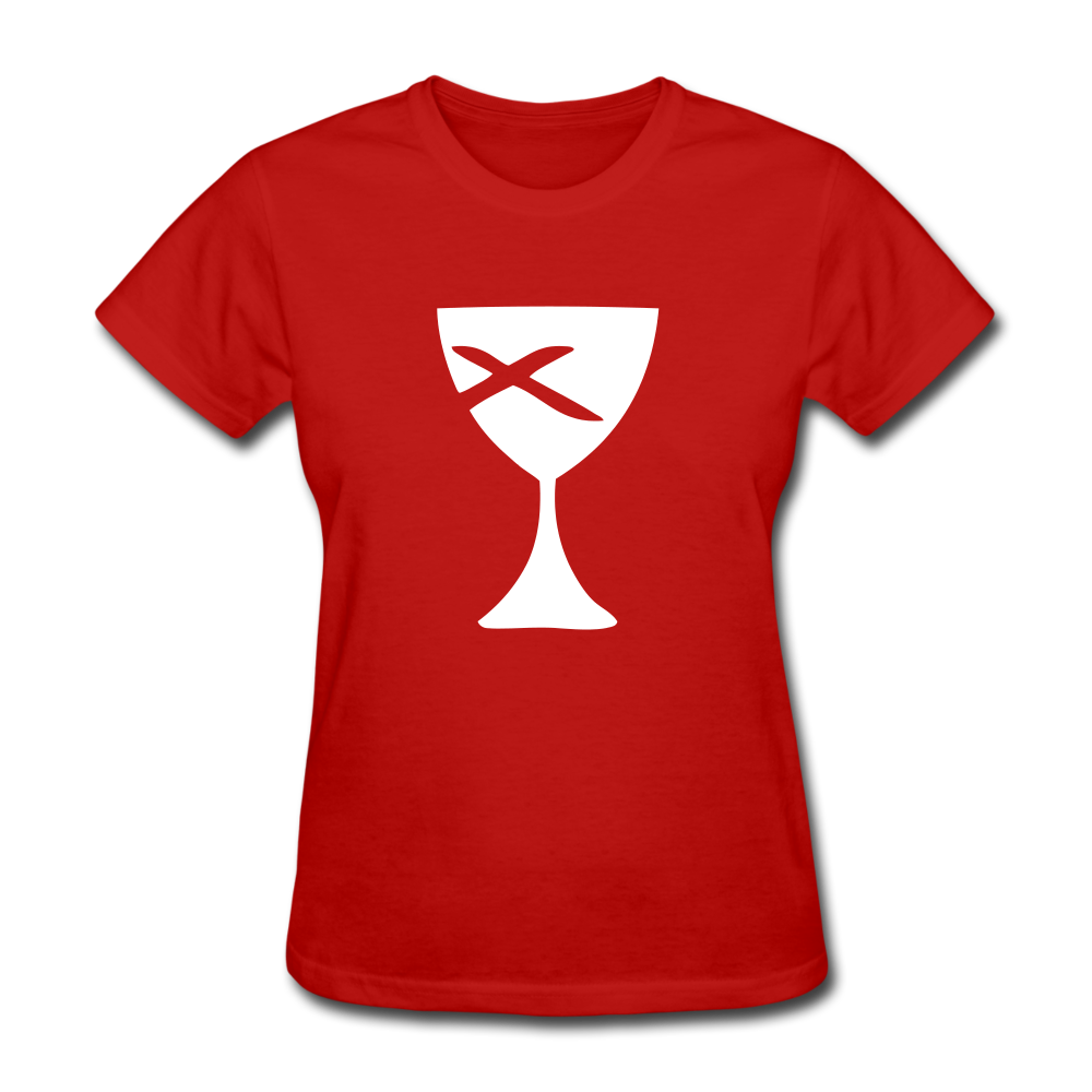 Communion Cup Women's Tee Dark - red