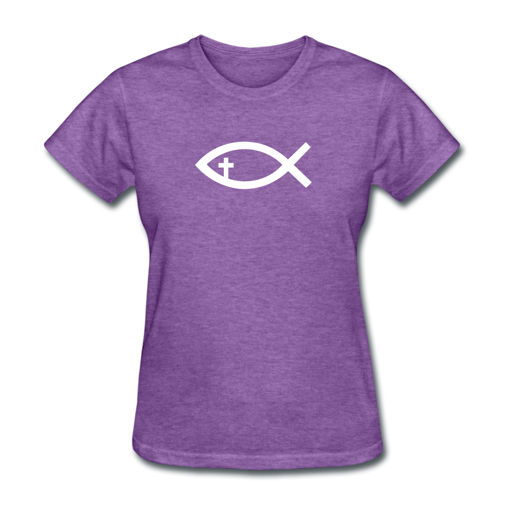 Cross Fish Women's Heather Tee - purple heather