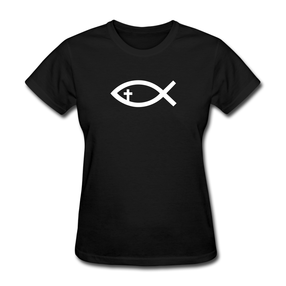 Cross Fish Women's Dark Tee - black