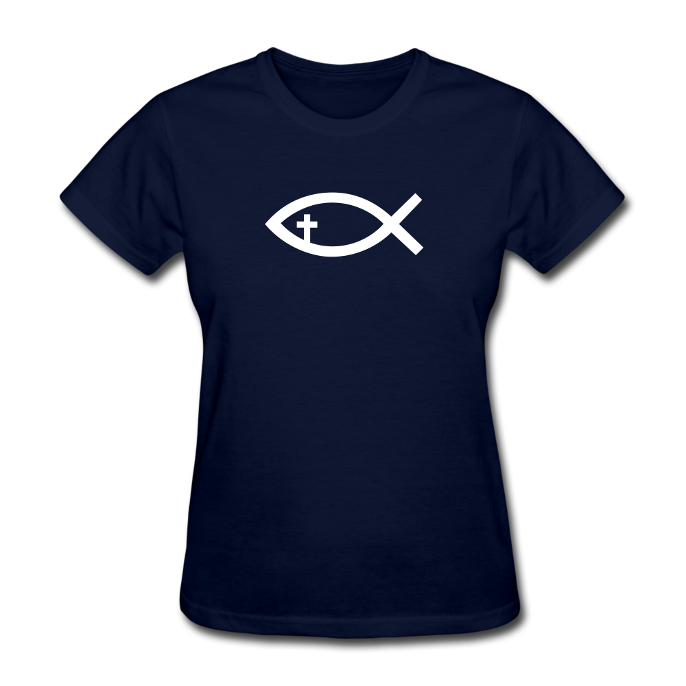 Cross Fish Women's Dark Tee - navy