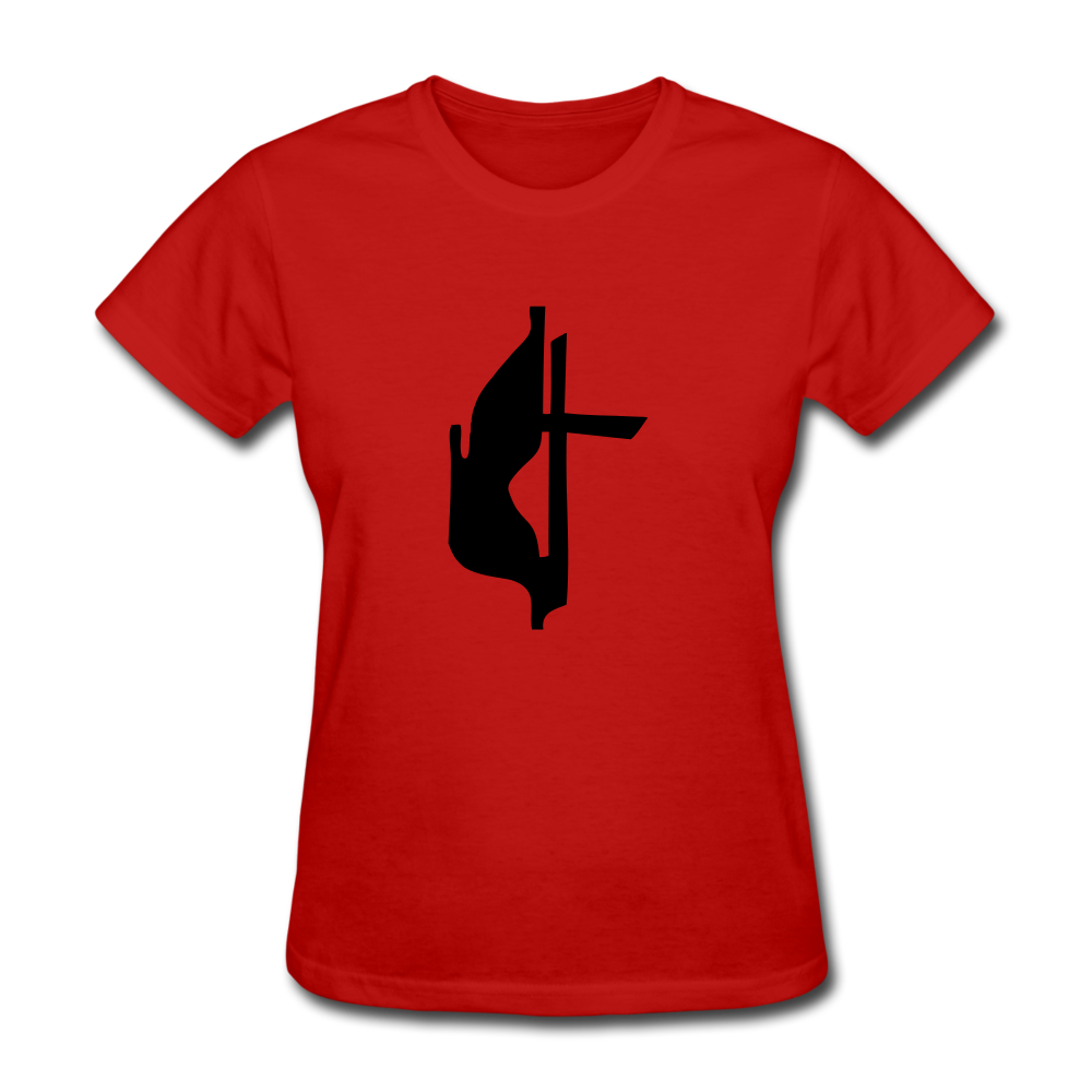 Lutheran Cross Women's Bright Tee - red