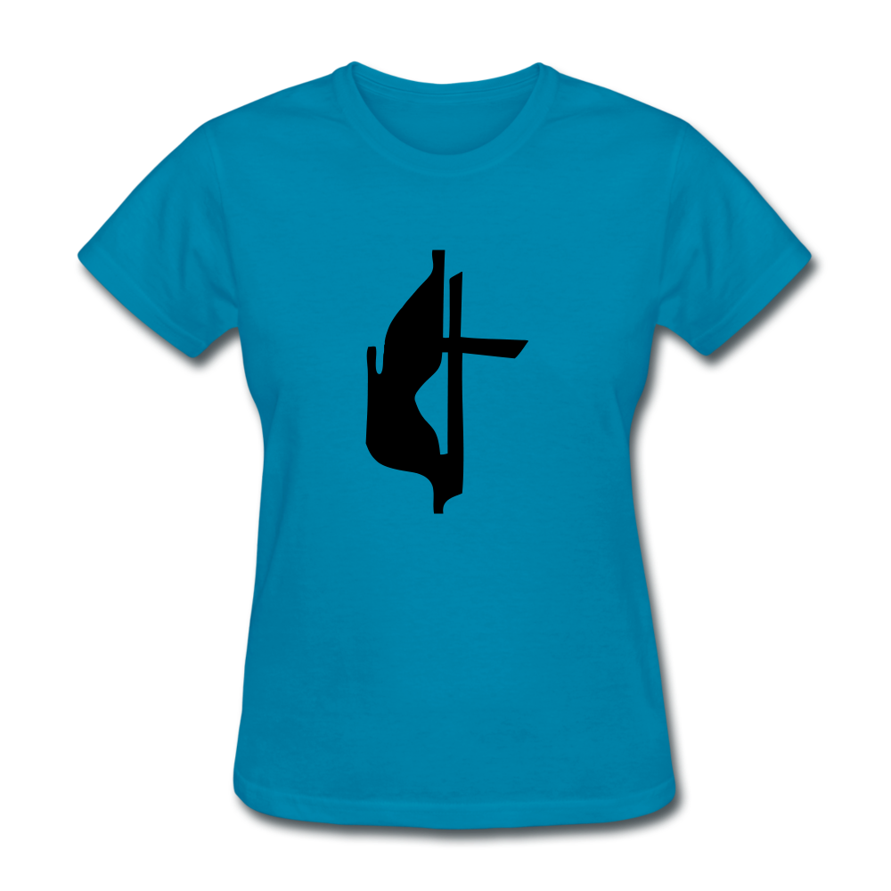 Lutheran Cross Women's Bright Tee - turquoise