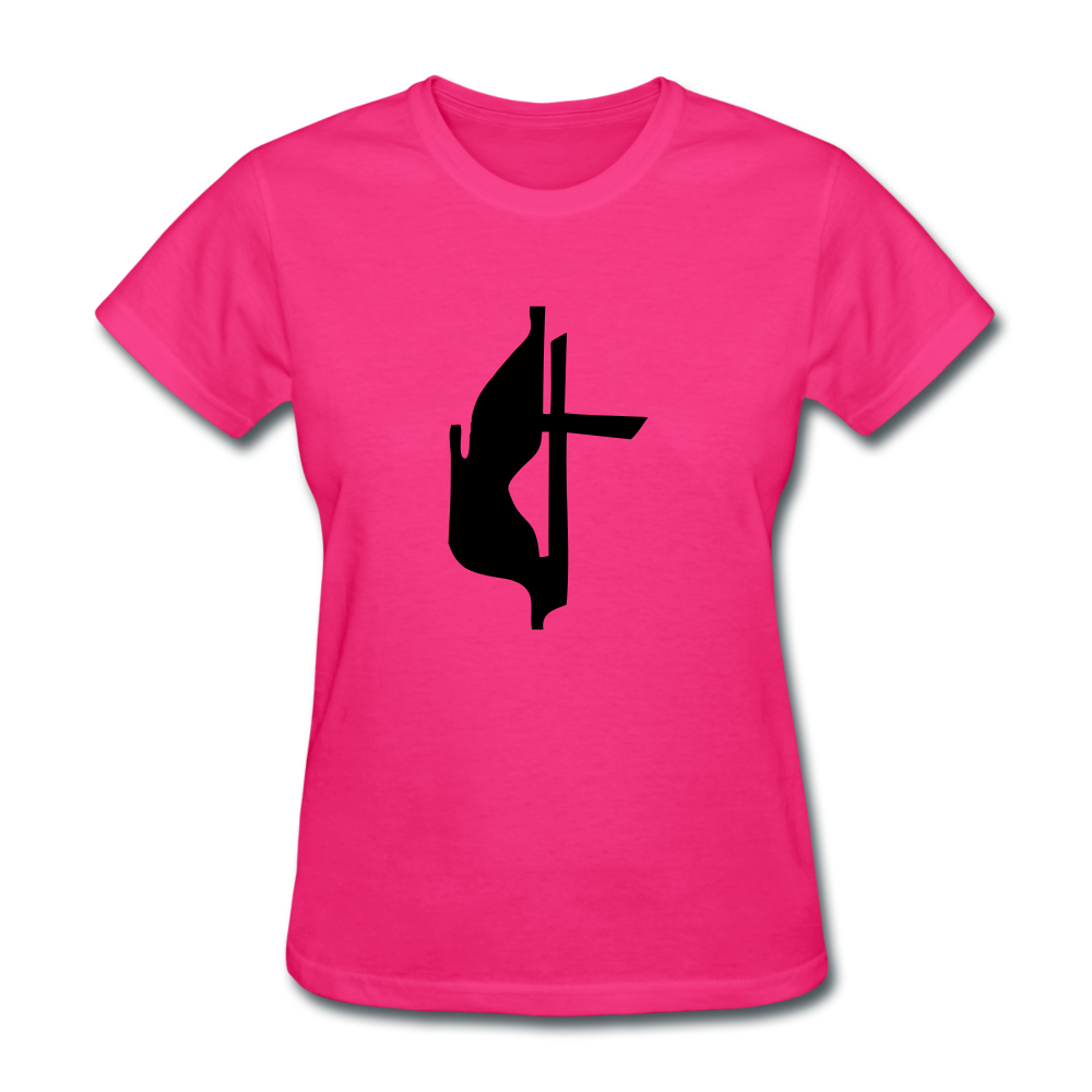 Lutheran Cross Women's Bright Tee - fuchsia