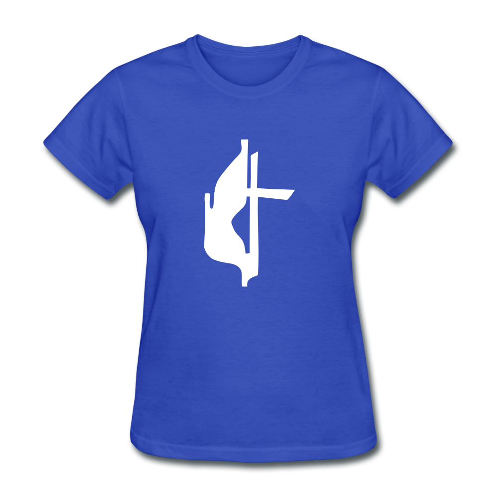 Lutheran Cross Women's Dark Tee - royal blue