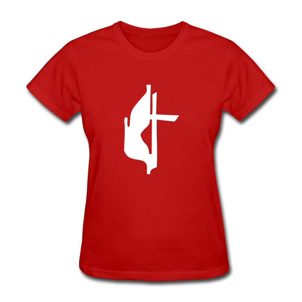 Lutheran Cross Women's Dark Tee - red